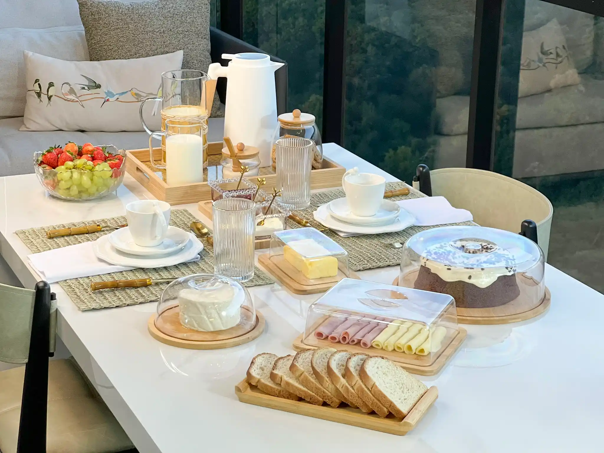 mesa posta café da manhã simples e barata