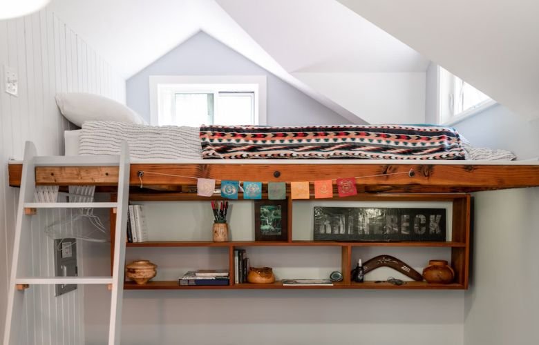 quarto de casal com mezanino