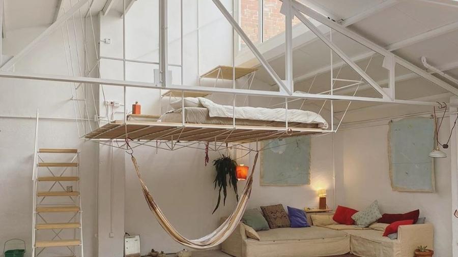 quarto de casal com mezanino