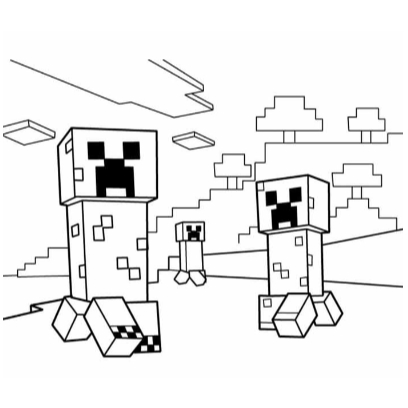 minecraft para colorir kit