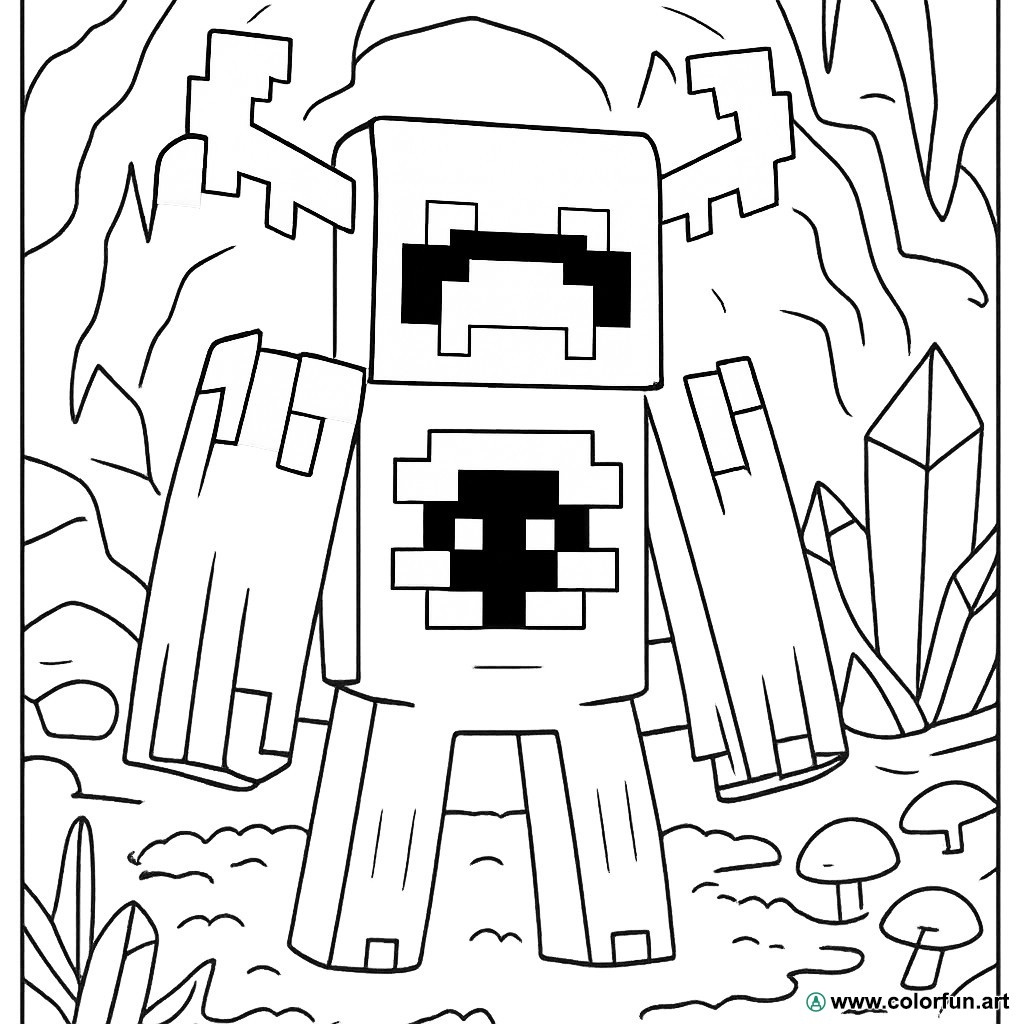 minecraft para colorir steve