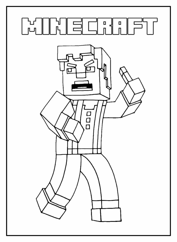 minecraft para colorir personagens