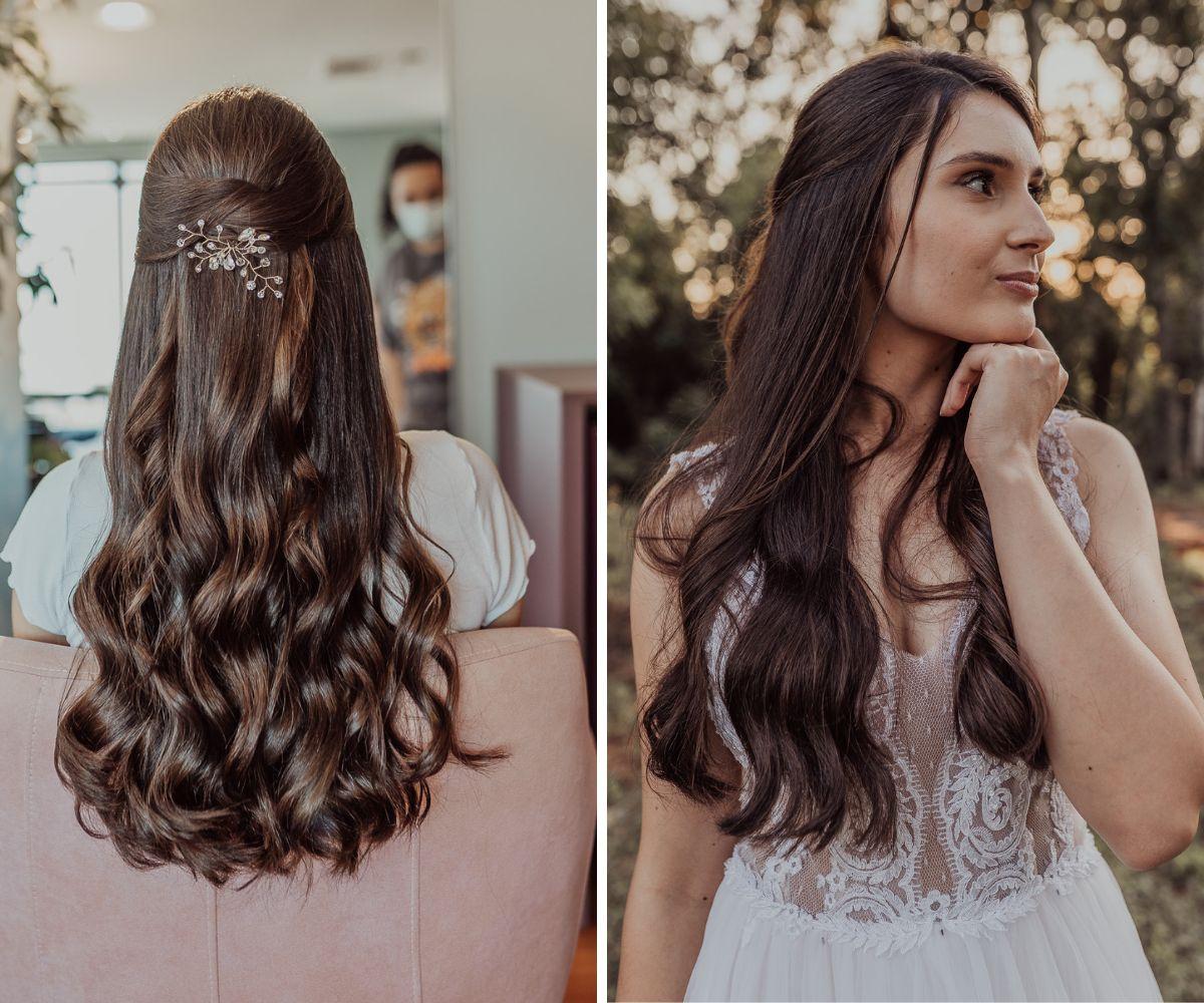 modelo de penteado para casamento na praia