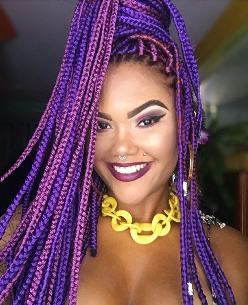 diferença box braids knotless jumbo