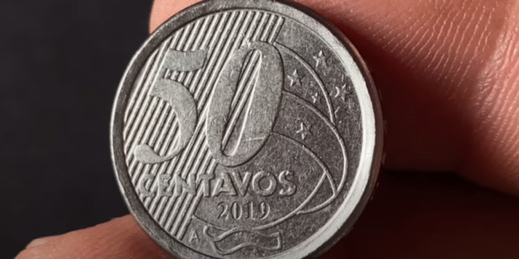 moeda com erro de cunhagem letra A