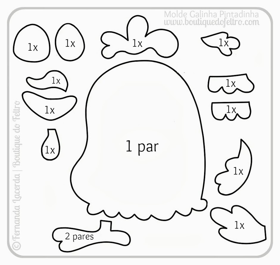 Como fazer apliques de EVA da Galinha Pintadinha