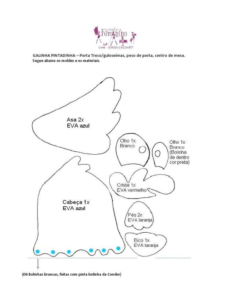 Ideias criativas para lembrancinhas em EVA da Galinha Pintadinha