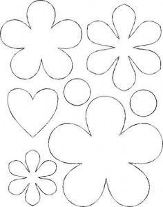 moldes de pétalas de flores para montar