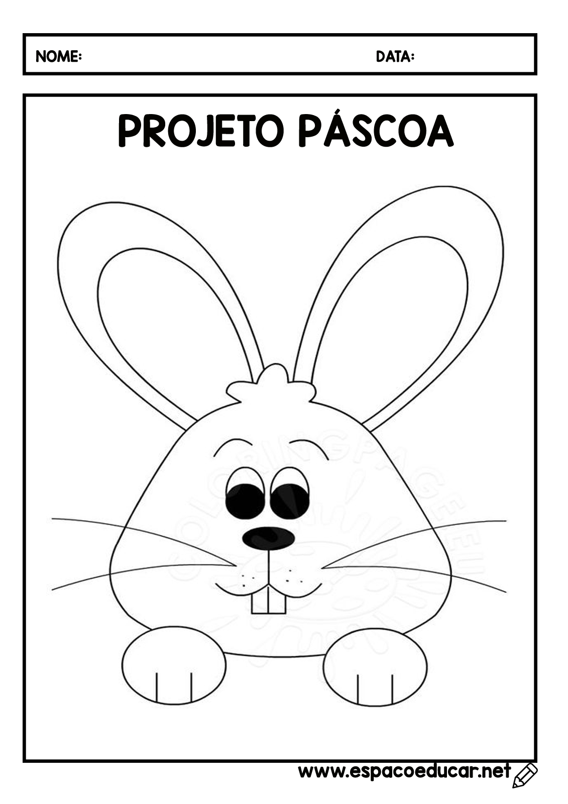 molde máscara coelho