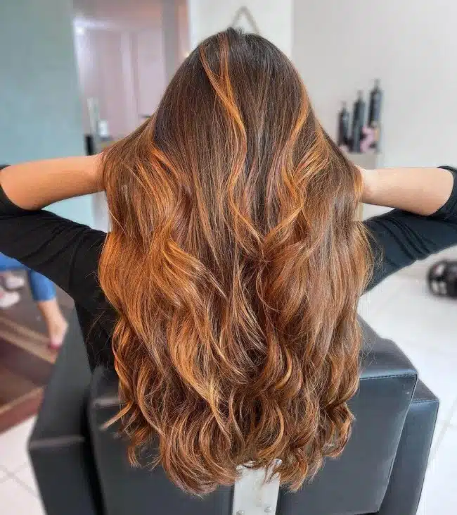 30 ideias morena iluminada cobre cabelo liso