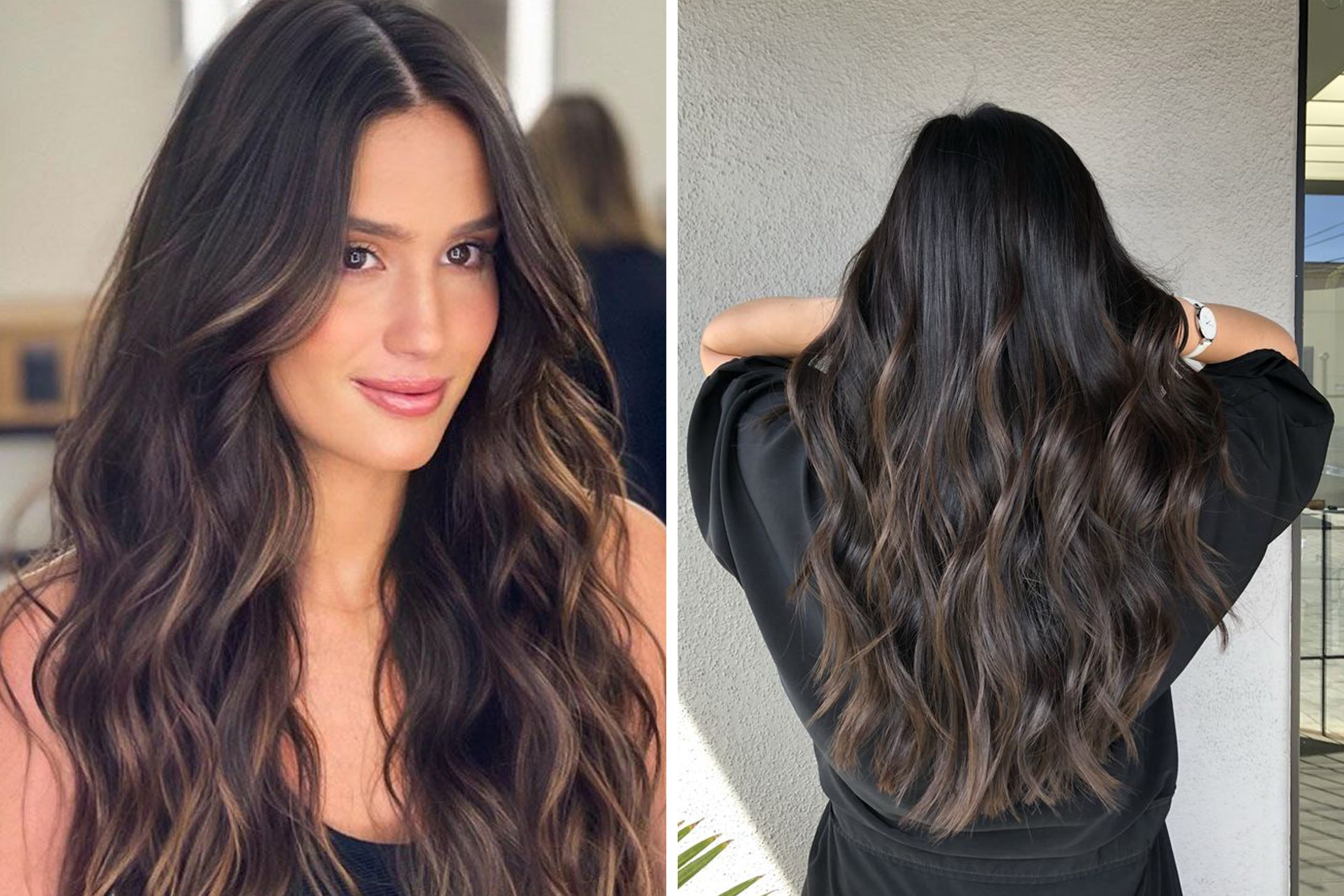 morena iluminada cobre vs caramelo cabelo liso
