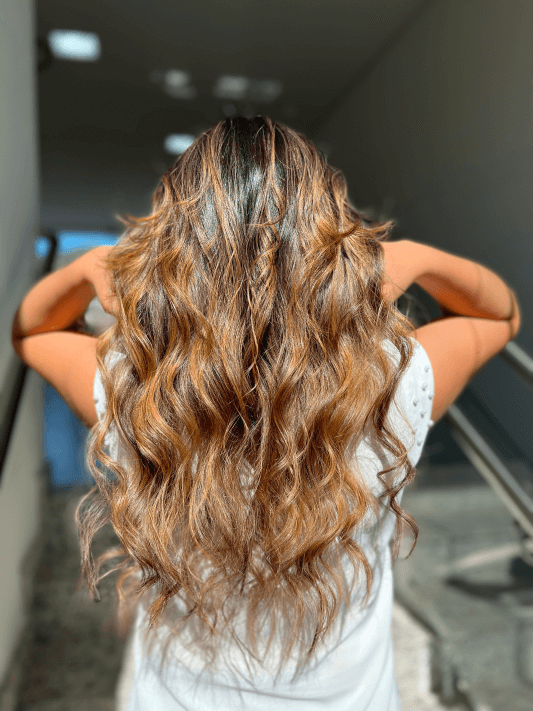 morena iluminada cobre vs caramelo cabelo liso