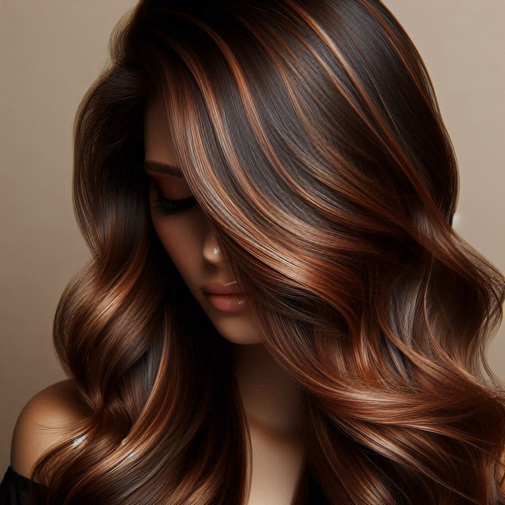 Morena Iluminada Cobre Cabelo Liso