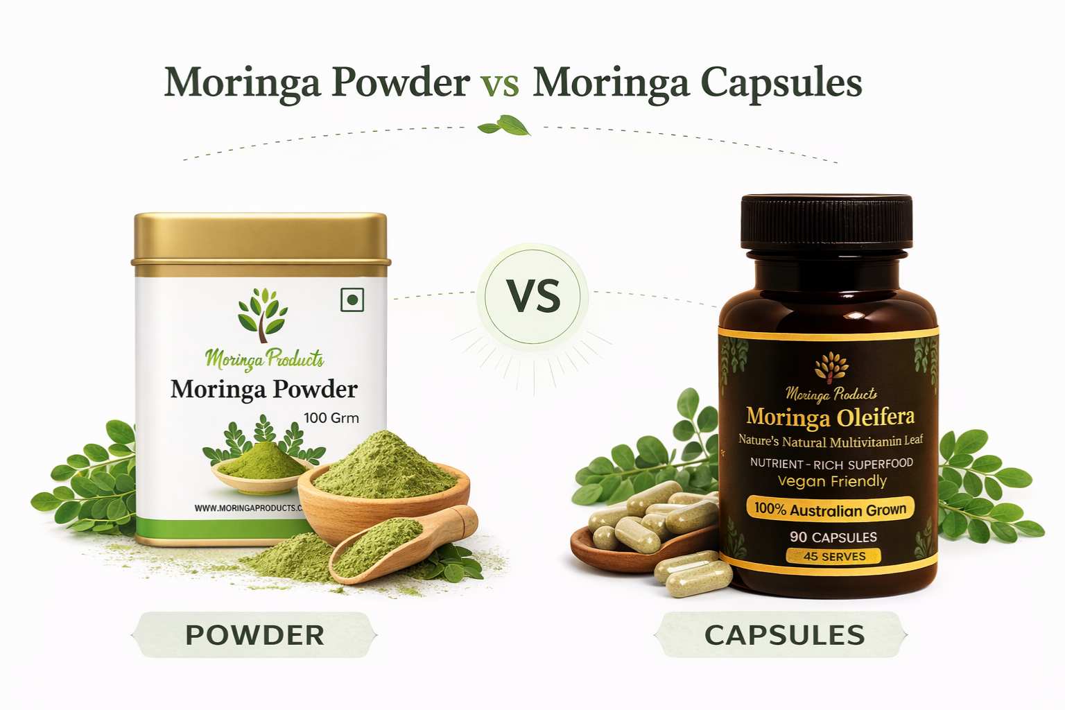moringa em pó versus cápsulas qual o melhor