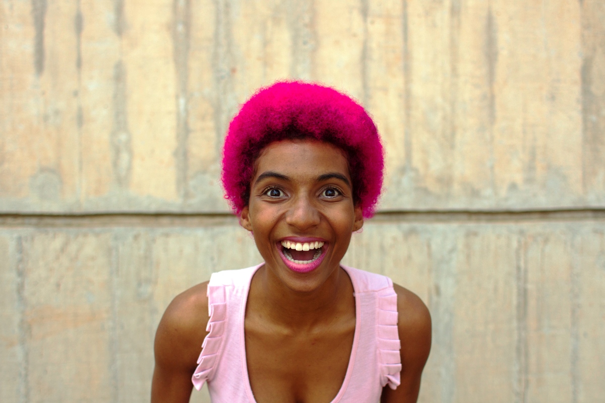 Negras Com Cabelo Rosa