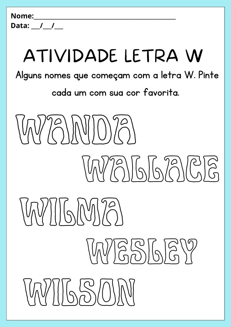 nomes masculinos com w