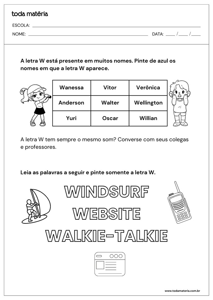 nomes raros com w