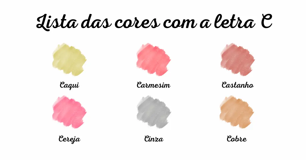 nome de cor com a letra c