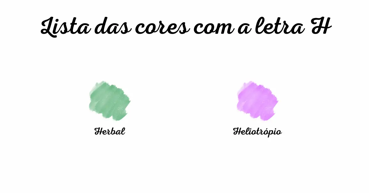 nomes de cores com h