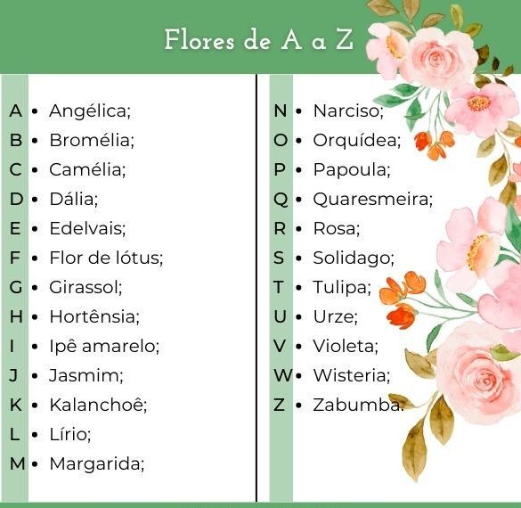 nomes de flores que começam com M