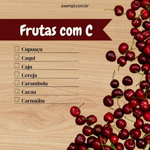 nome de fruta com a letra o