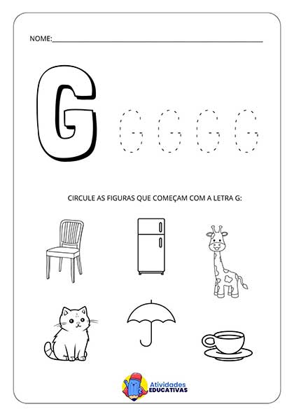 nome de objeto com a letra g