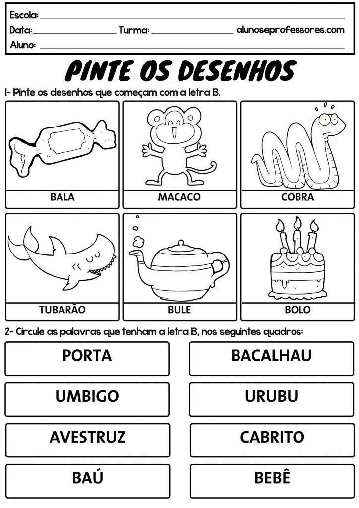 objetos que começam com B