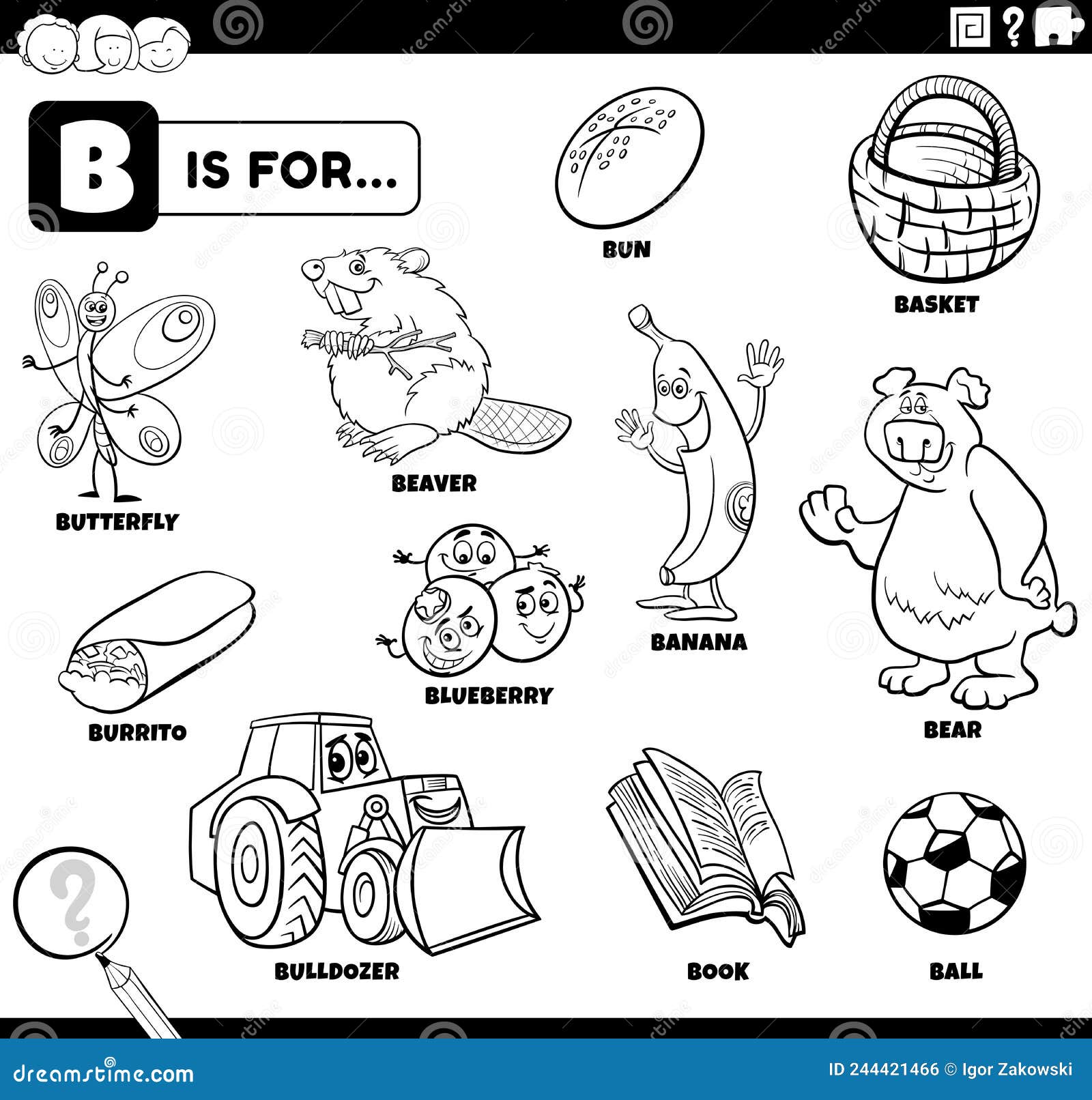 lista de objetos com B