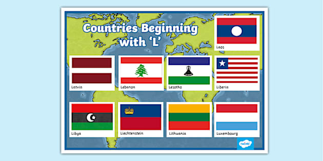 lista países com a letra l para viajar
