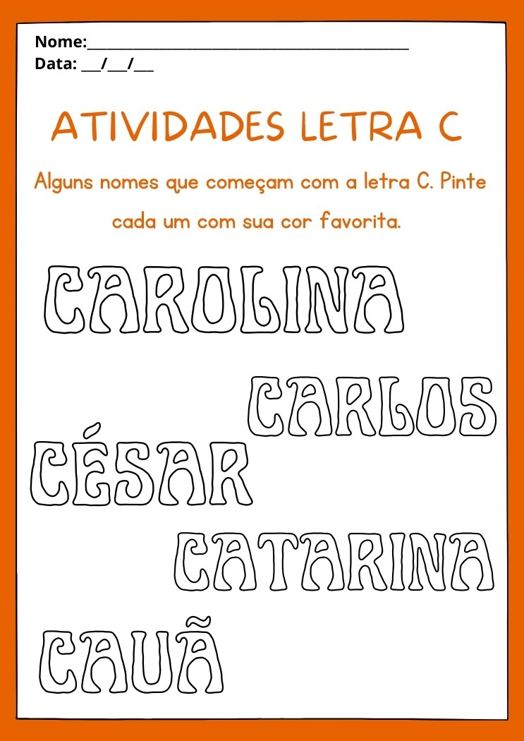 nomes com c para brincadeiras (Stop/Adedonha)