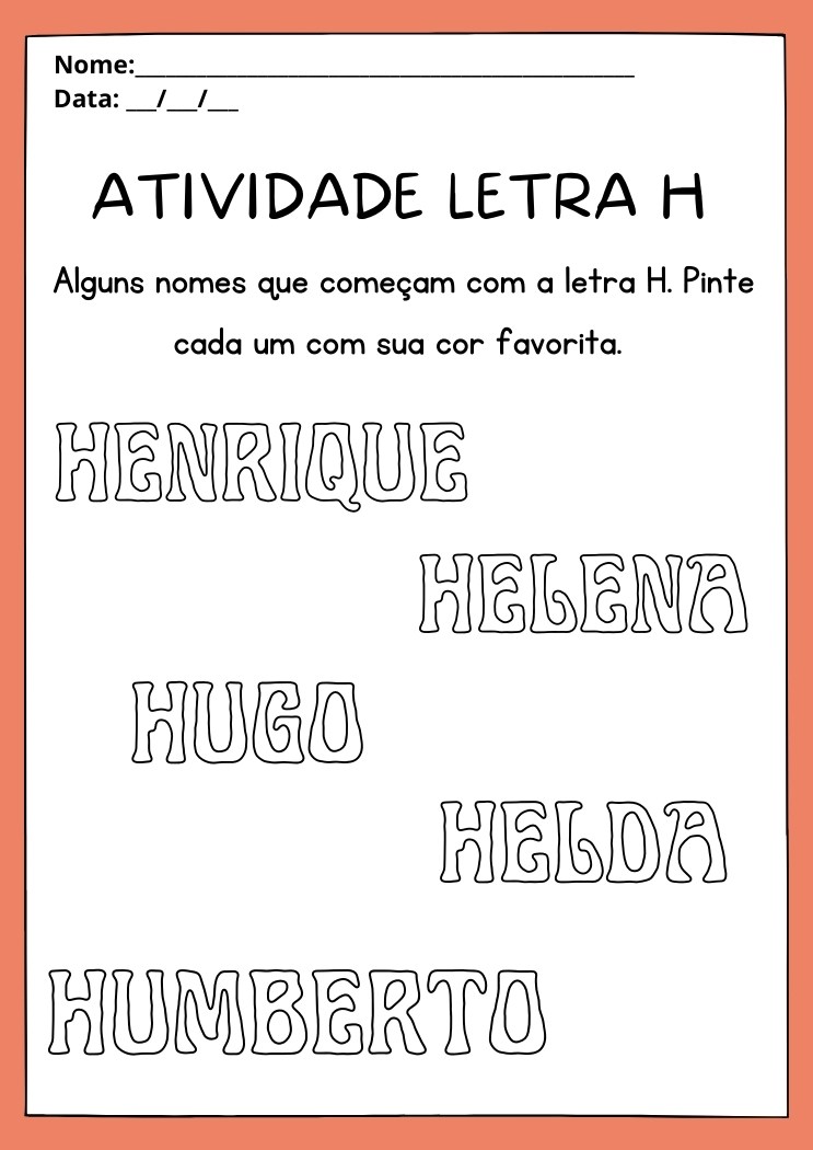 nomes masculinos com h
