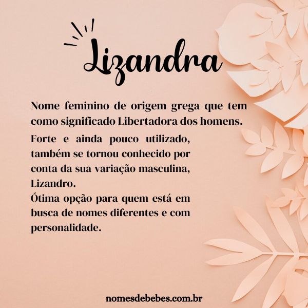 nomes femininos com L chiques