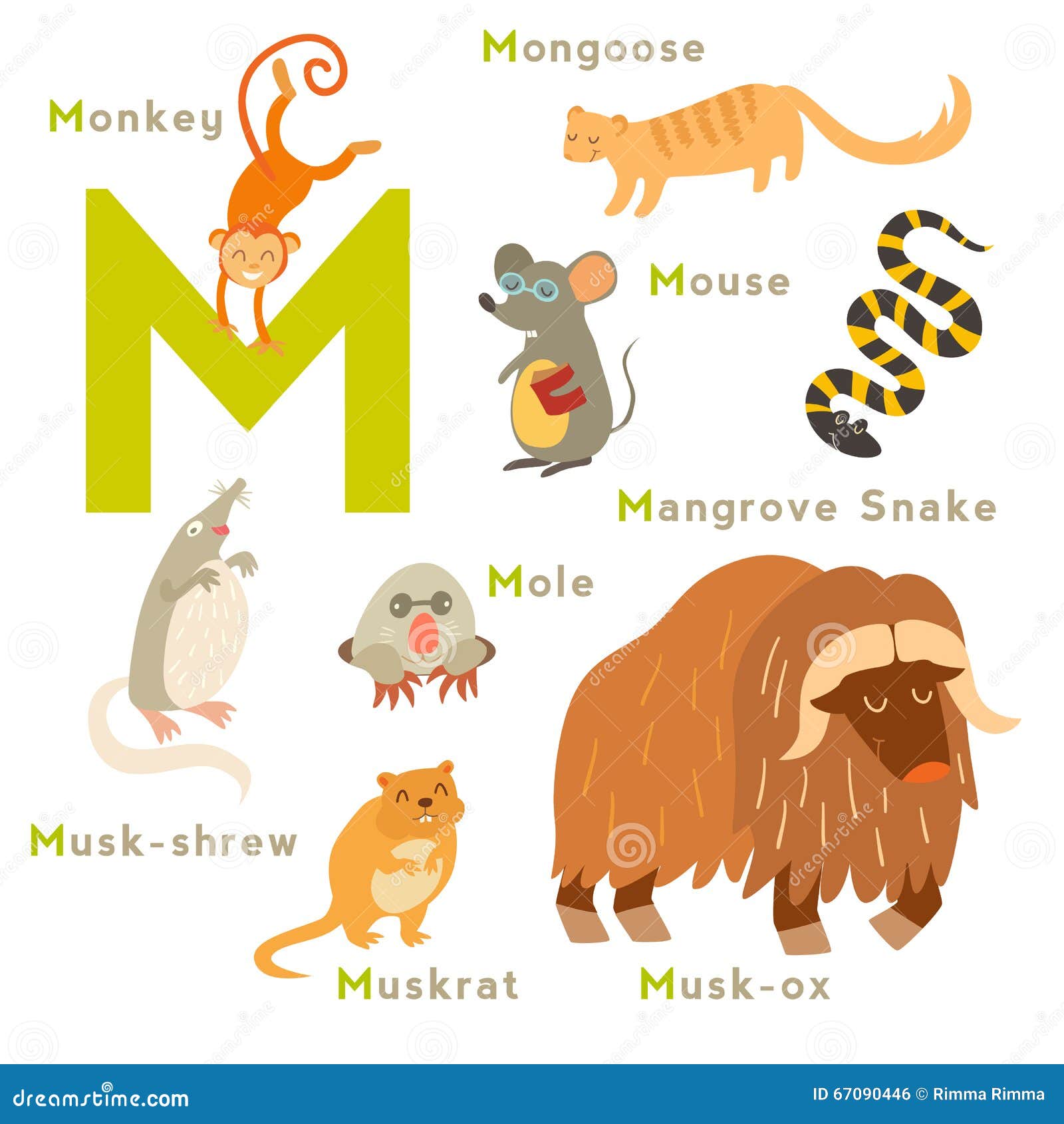 nomes de animais que começam com m
