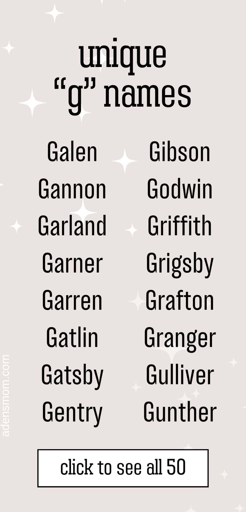 nomes de menino com a letra g