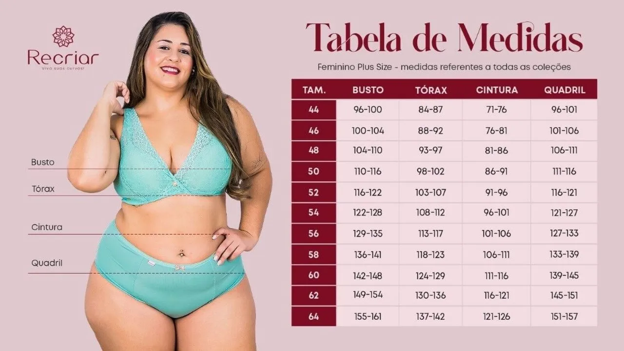 Guia Completo de Numeração Plus Size: Do 44 ao 50+