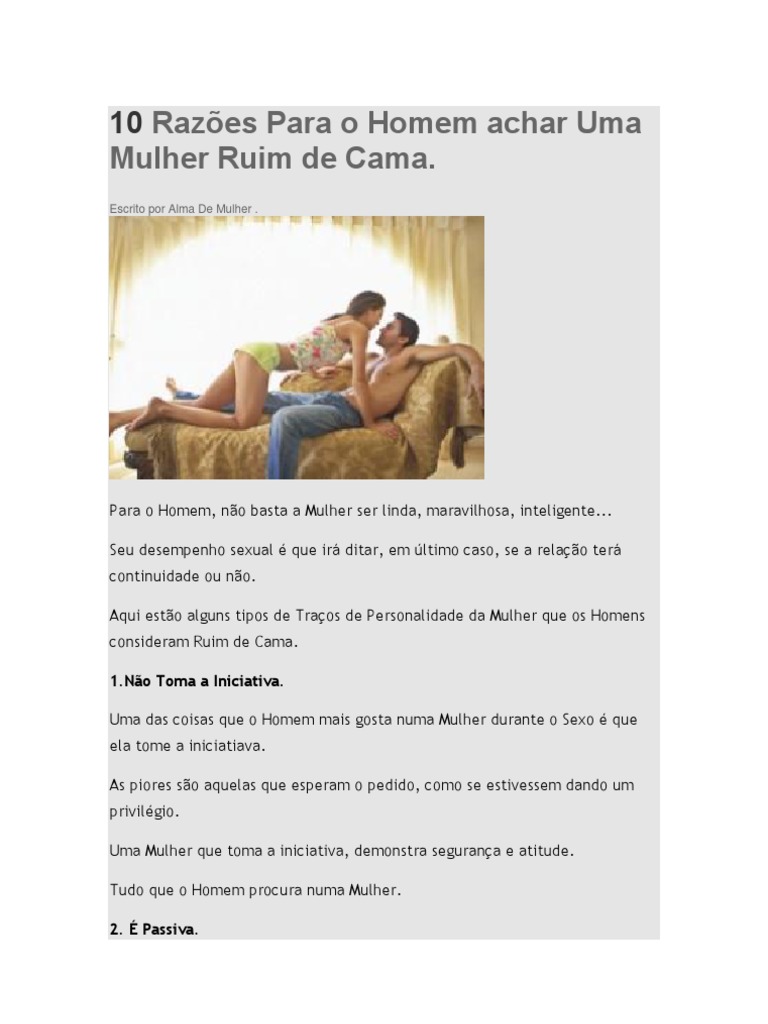 O Que Os Homens Mais Gostam Na Cama