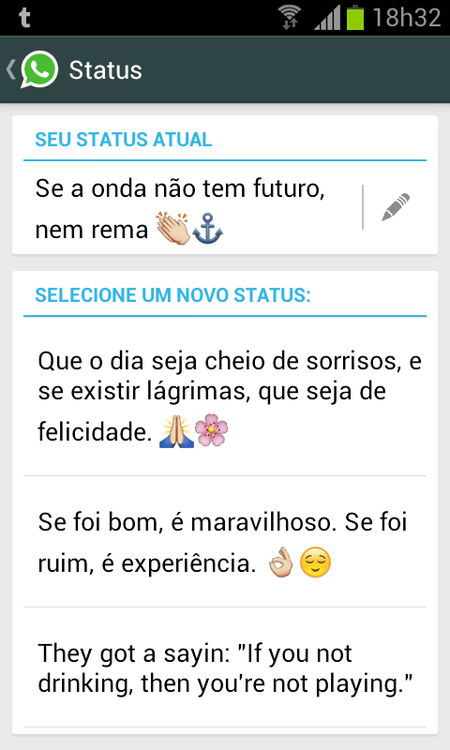 o que postar no status do whatsapp