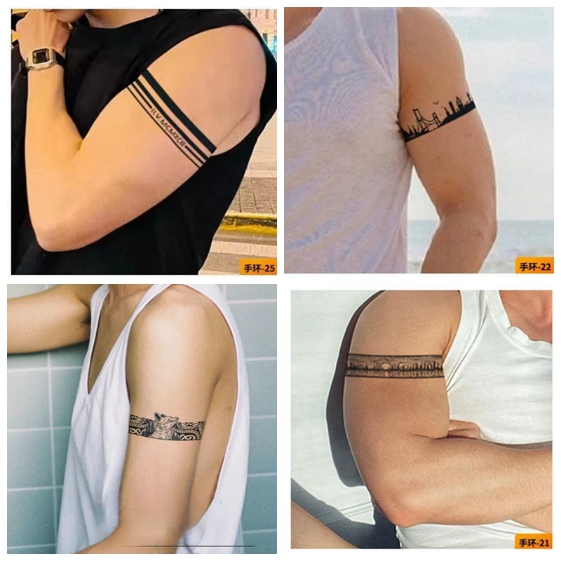 tatuagem de duas listras no braço