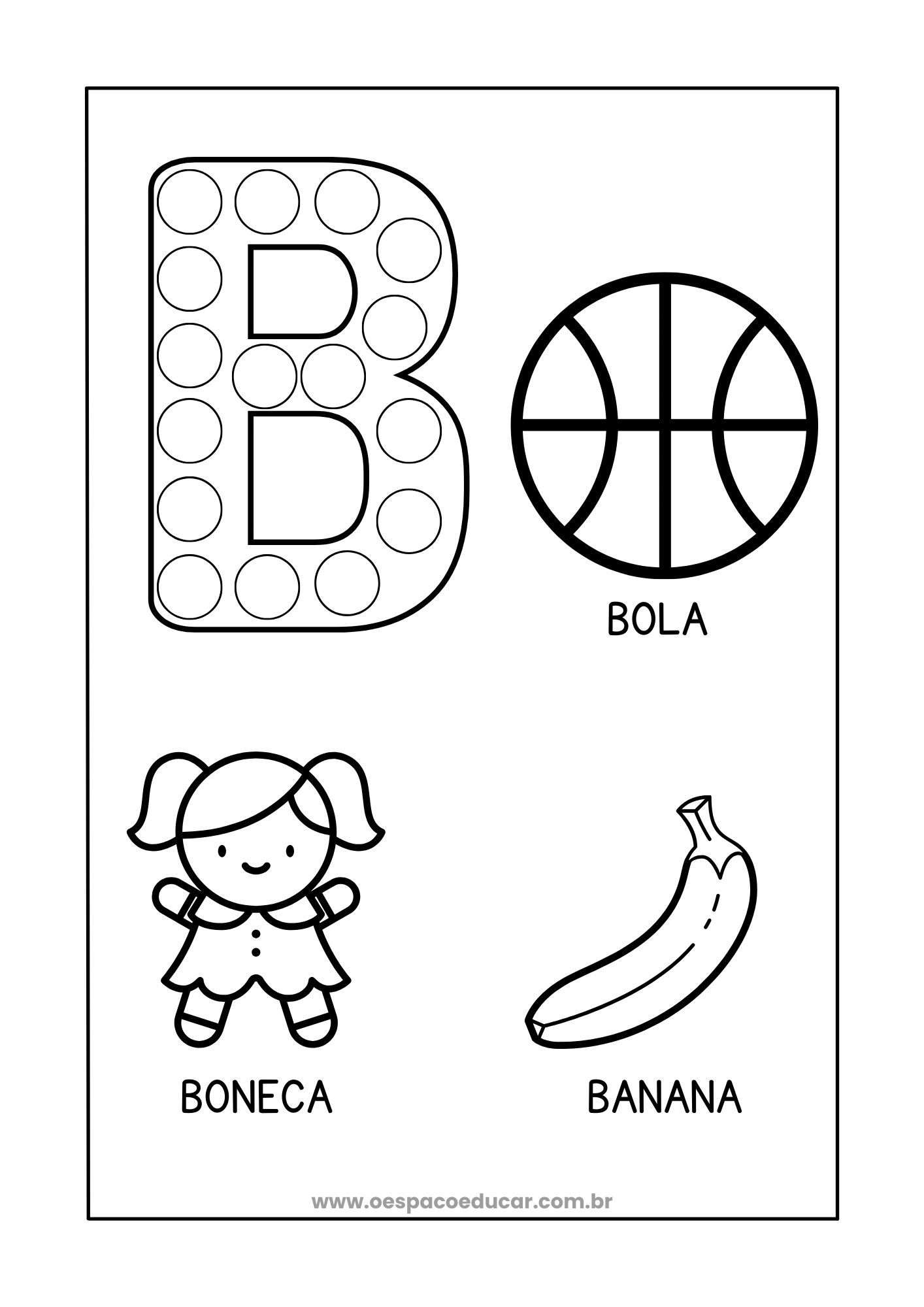 lista completa de objetos com a letra b