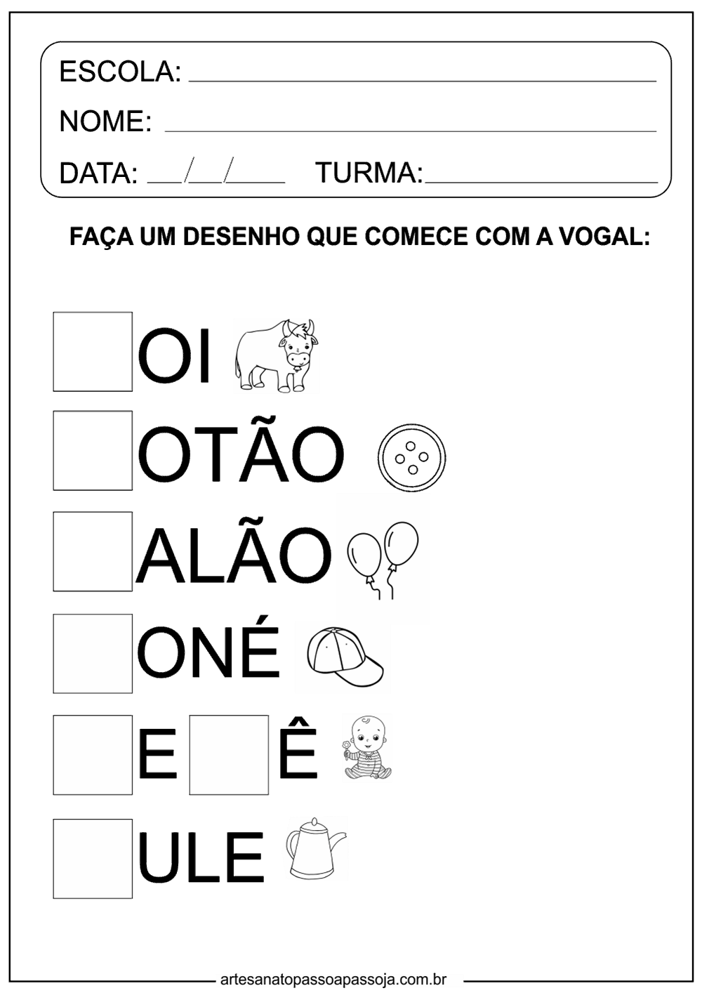 lista completa de objetos com a letra b