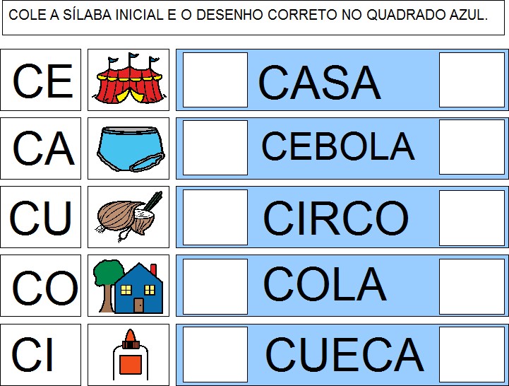 objetos com c para educação infantil