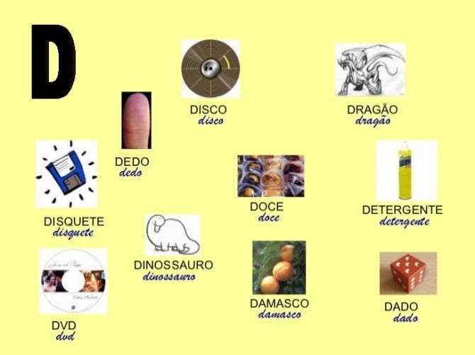 coisas com a letra D