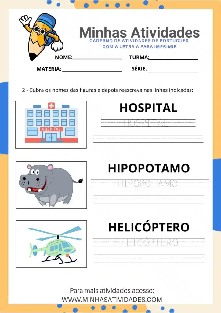 130 objetos com a letra H em português para Adedonha e alfabetização