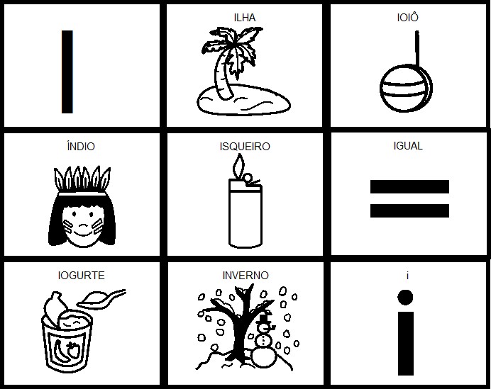 objetos com a letra i