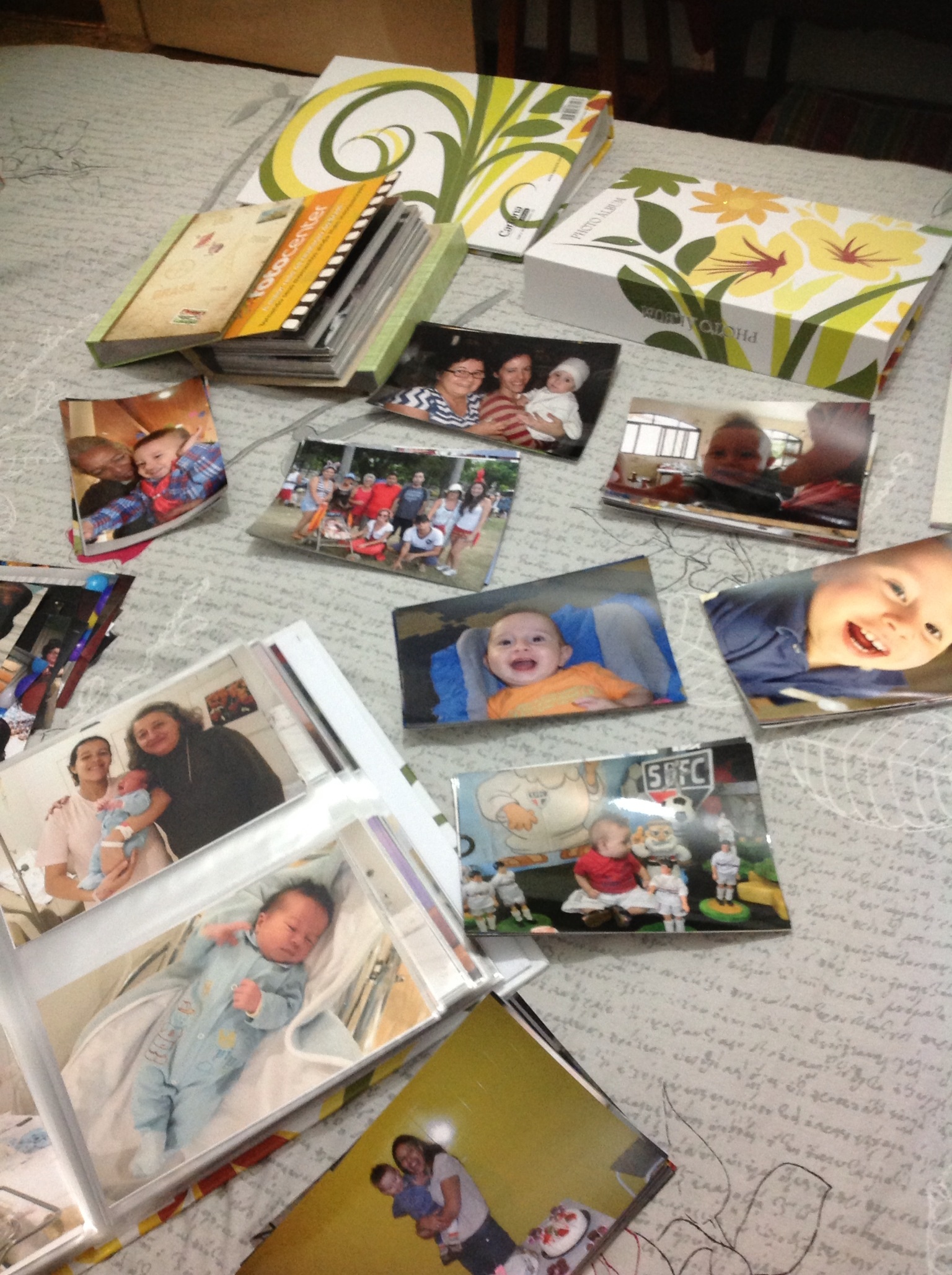 organização de álbuns de fotografia