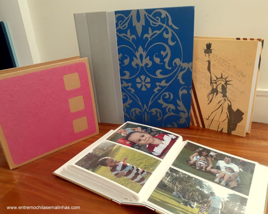 organização de álbuns de fotografia