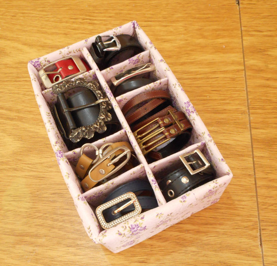 melhor forma de guardar cintos