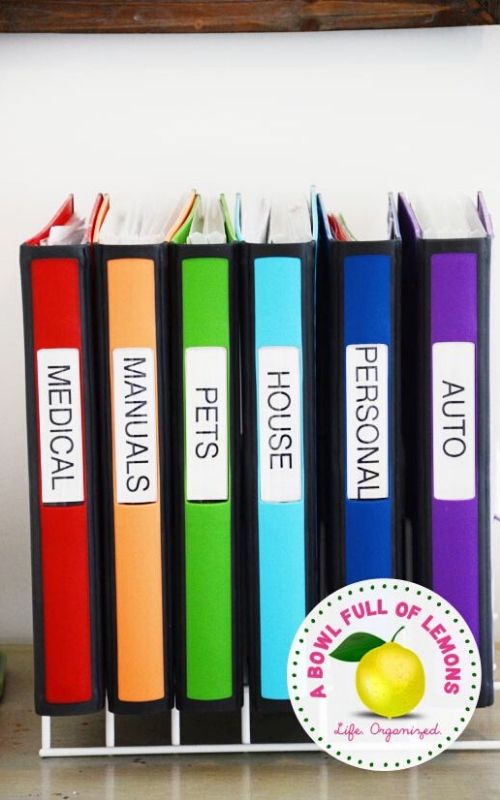 organização de documentos em casa