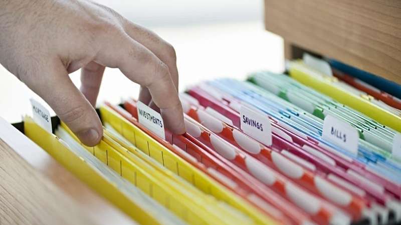organização de documentos em casa
