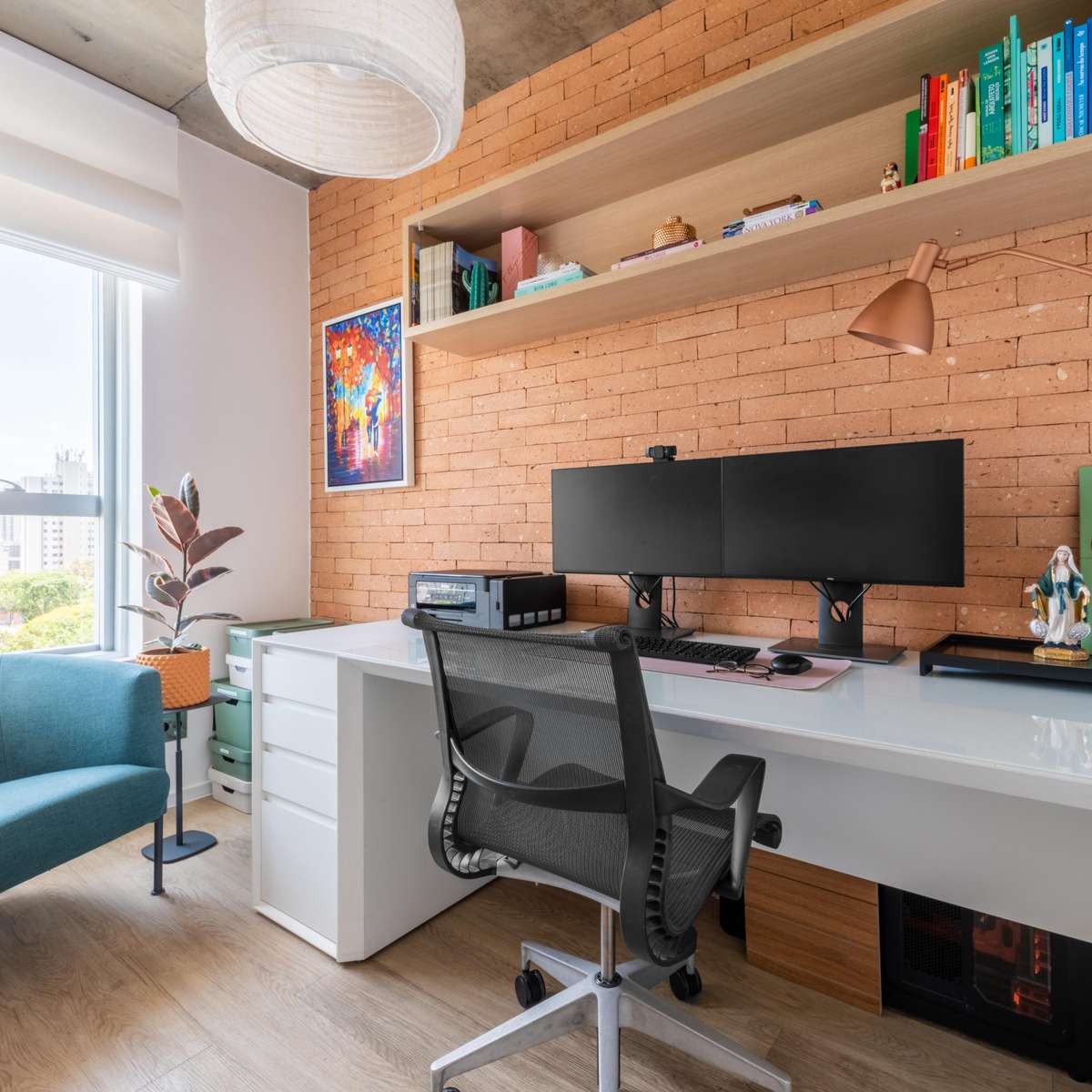 organização de home office para casal